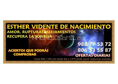 Esther, experta en amor y rupturas.