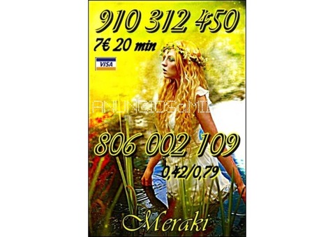 Videncia Pura y Tarot telefónico visa las 24 horas 5 € 15 min. 9€ 30min. 910 312 450
