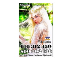 Videncia Pura y Tarot telefónico visa las 24 horas 5 € 15 min. 9€ 30min. 910 312 450
