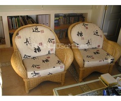 VENDO CONJUNTO SOFA Y SILLONES MIMBRE