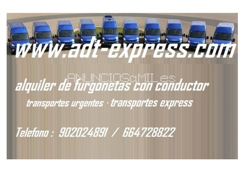 Alquiler furgonetas con conductor : transportes mudanzas