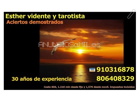 Esther vidente sensitiva.experta en amor