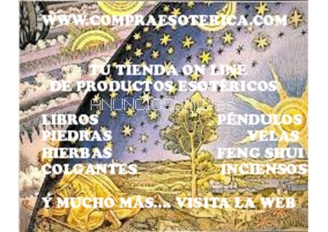Venta de velas esotéricas, inciensos y libros