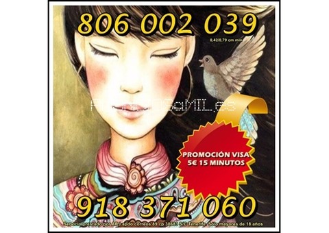 Consulta por Visa 5€ 15 minutos. Tarot y Videncia