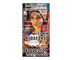 tarot visa cerrada 4 € 15 min/ 7 € 25min/ 9€ 35min. / 12€ 45min