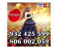 Oferta Consulta por visa 5€ 15 minutos. Tarot 806 barato