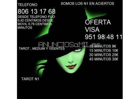 TAROT REAL 806 13 17 68  desde fijo 0,42 m0vil 0,79 Y OFERTA VISA 951 98 48 11